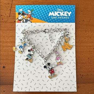 Disney Mickey and Friends Silver Charm Bracelet